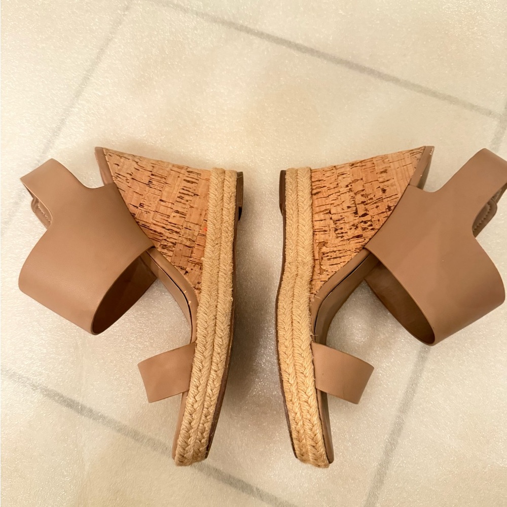 Charles By Charles David Brown Wedge Sandals